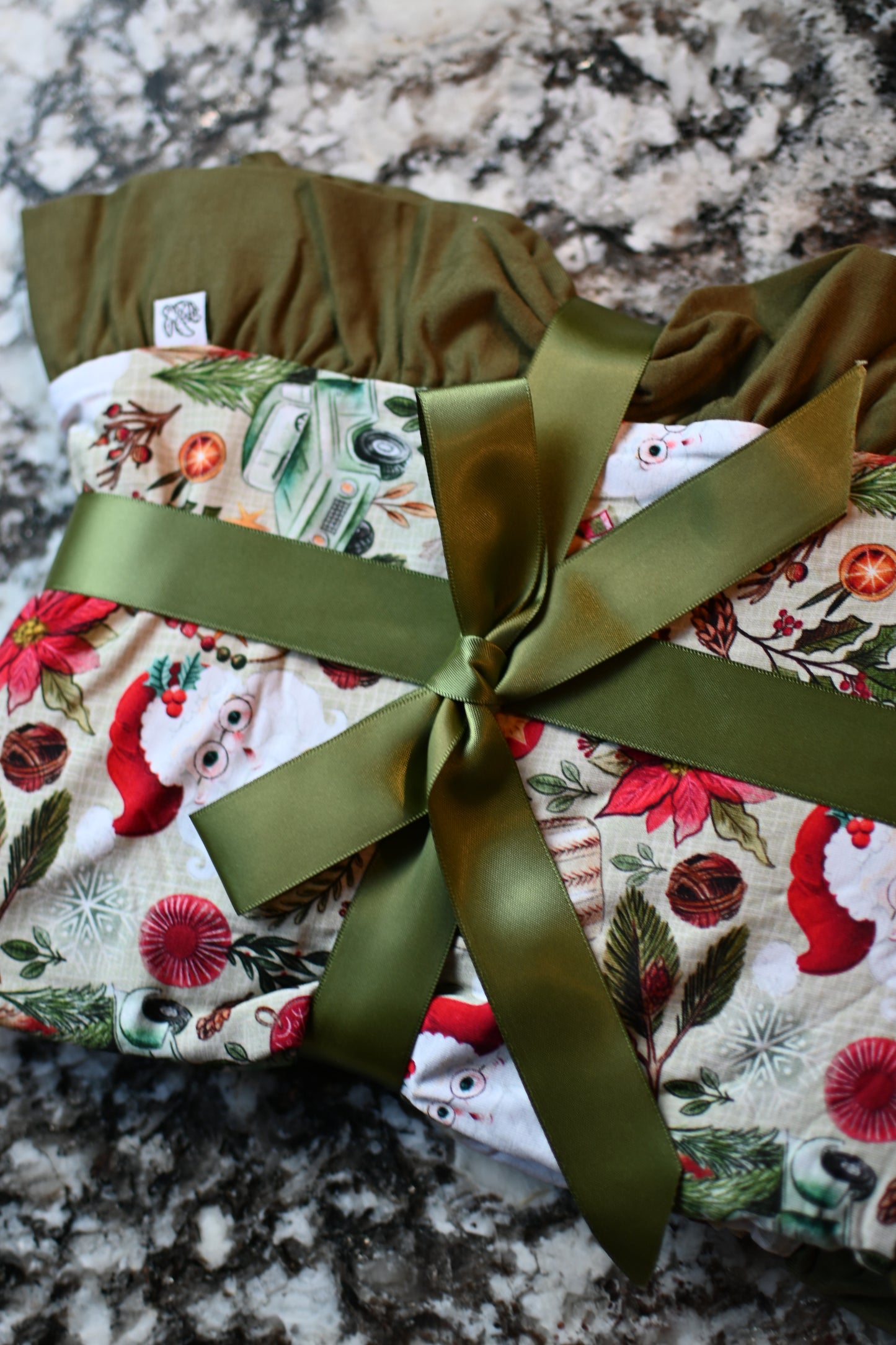 Country Claus Double Layer Mini Ruffle Bamboo Blanket