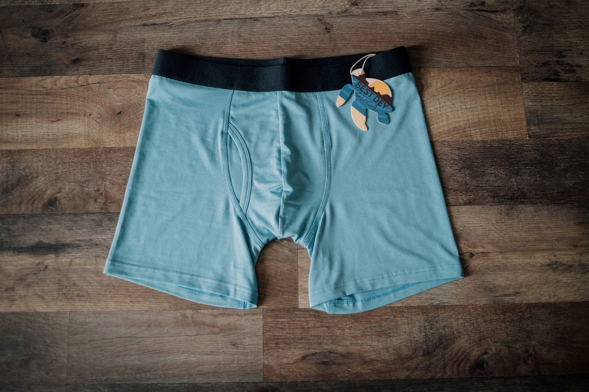 Men's Aqua Blue Boxer Briefs