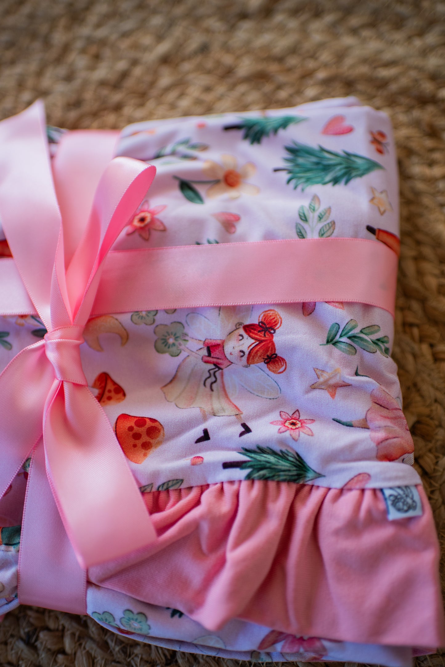 Whimsical Fairy Double Layer Mini Ruffle Bamboo Blanket