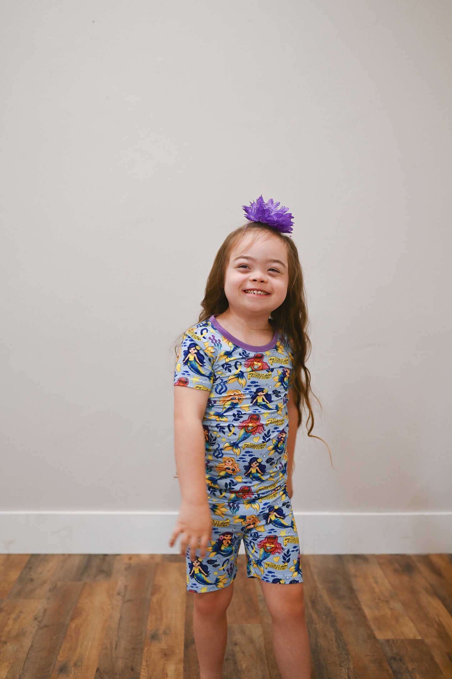 Mermaid two-piece pj short set