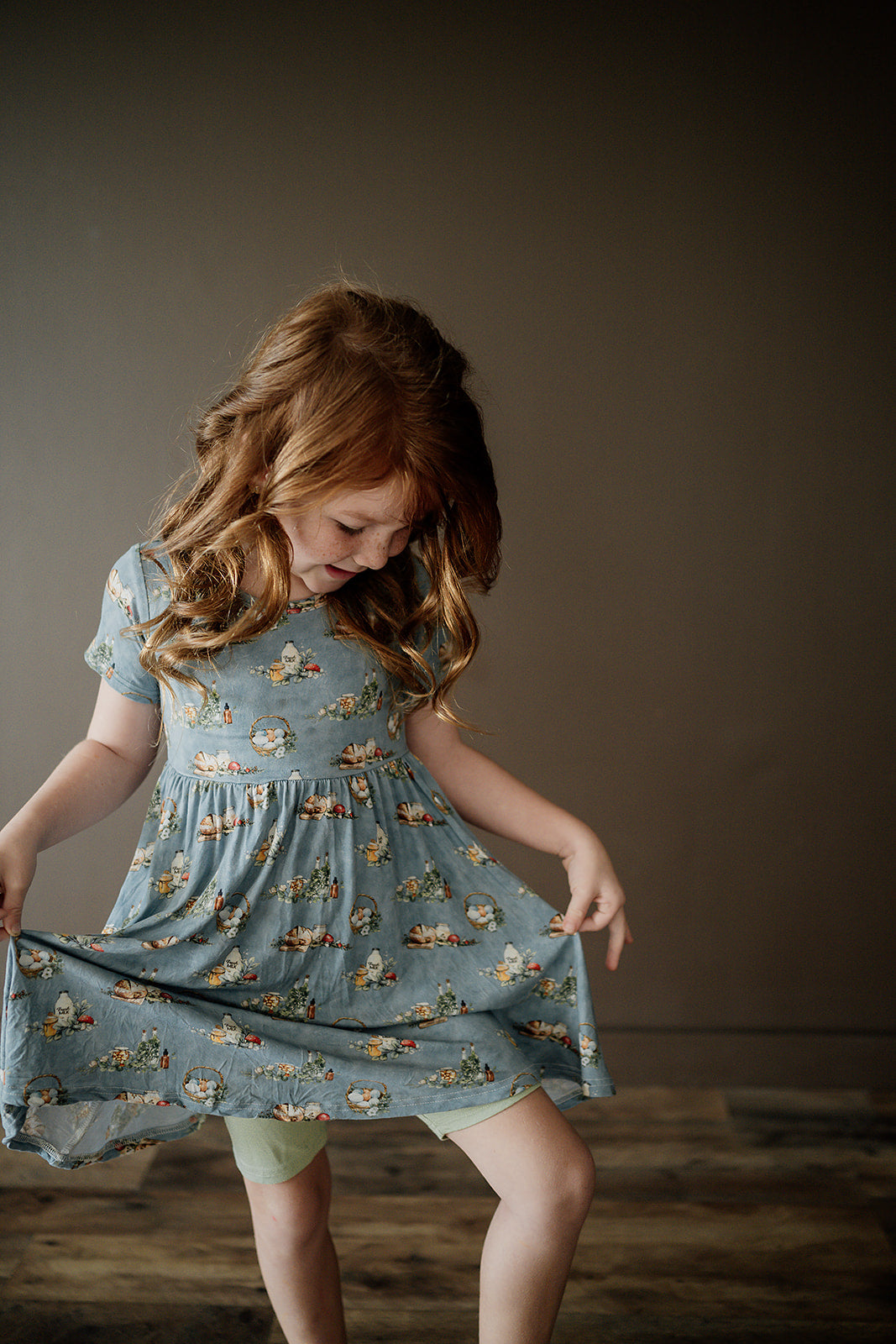 Simply Fresh Two-Piece Daywear Twirl Dress with Biker Shorts