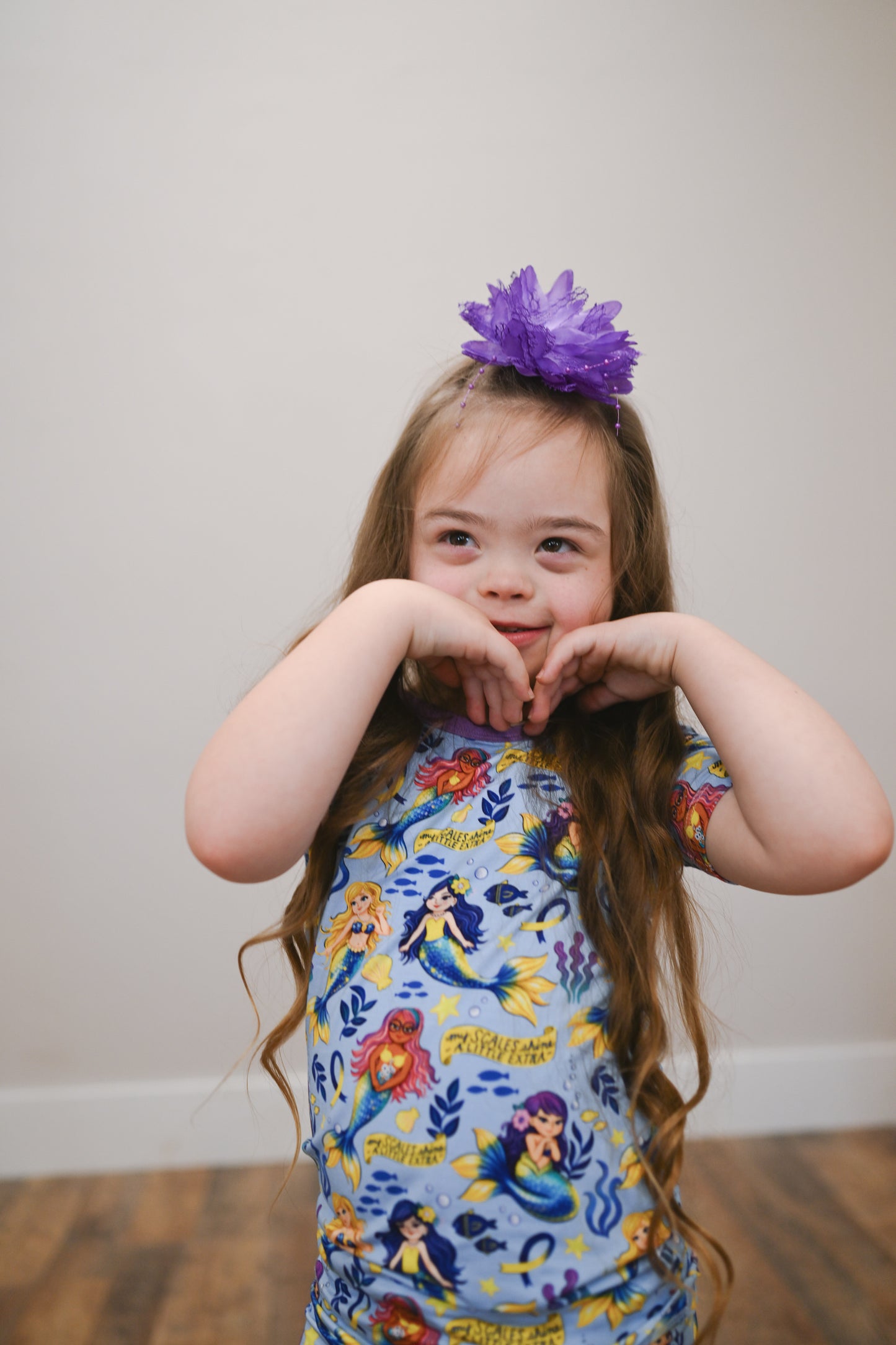 Mermaid two-piece pj short set