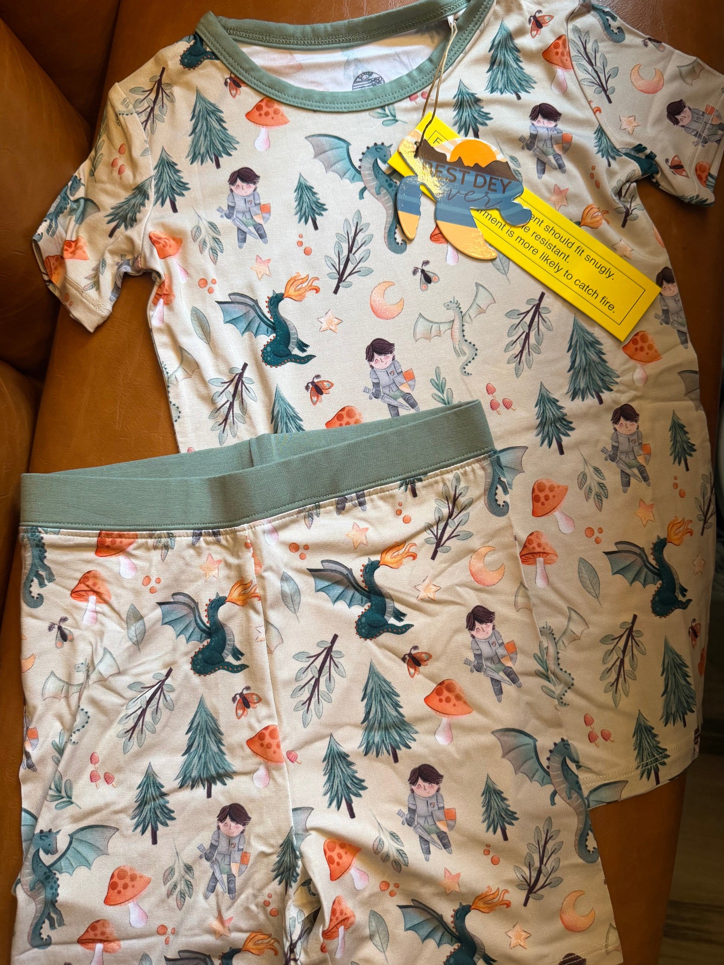 Whimsical Dragon Two-Piece Short Set