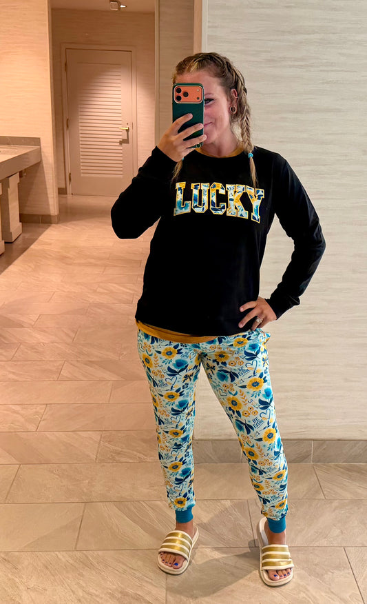 Be Extra Light Blue Mom Joggers