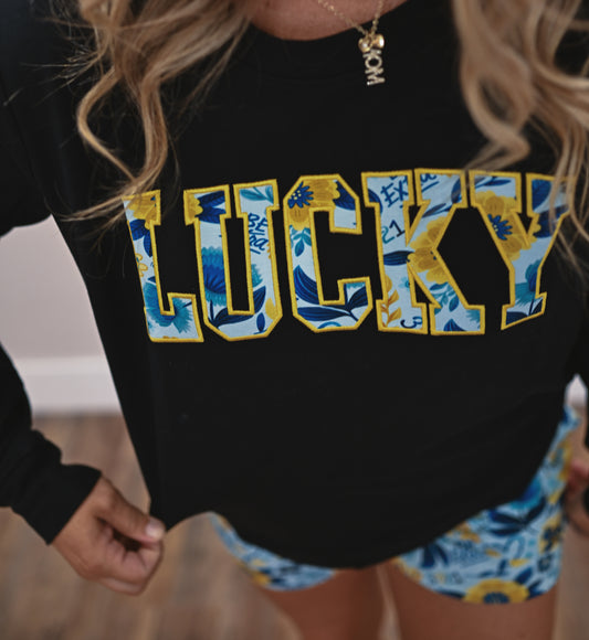 Lucky Bamboo French Terry Crewneck Sweater