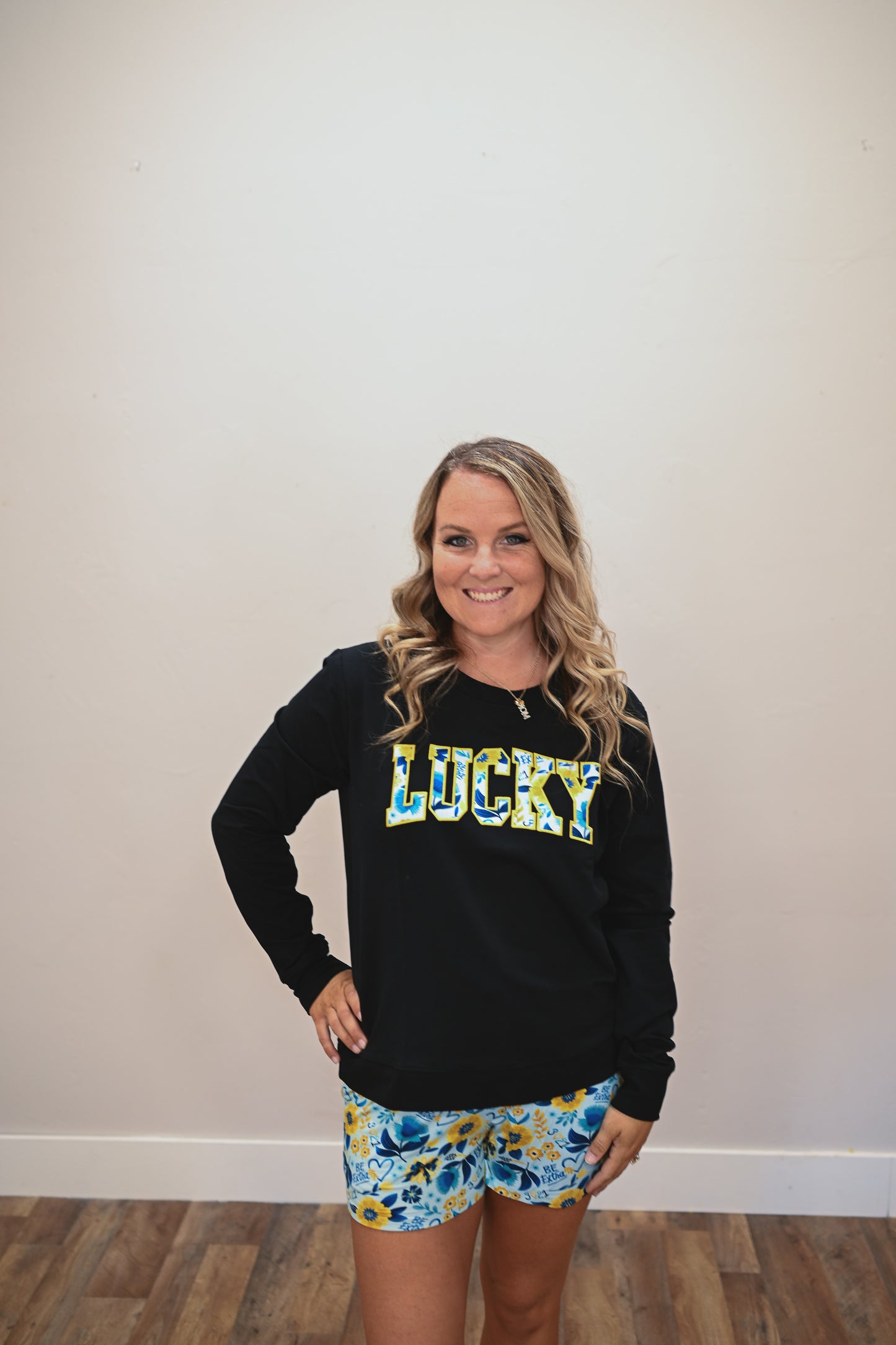 Lucky Bamboo French Terry Crewneck Sweater