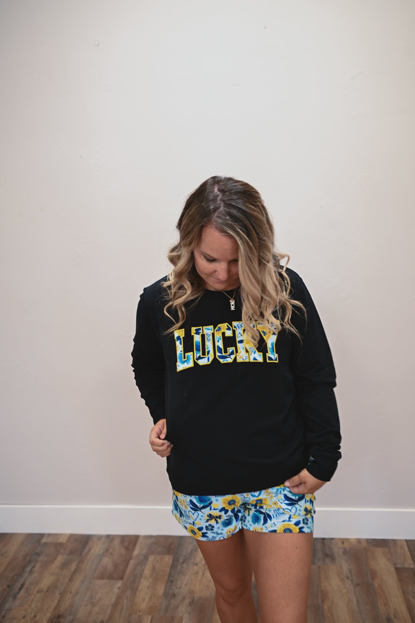 Lucky Bamboo French Terry Crewneck Sweater