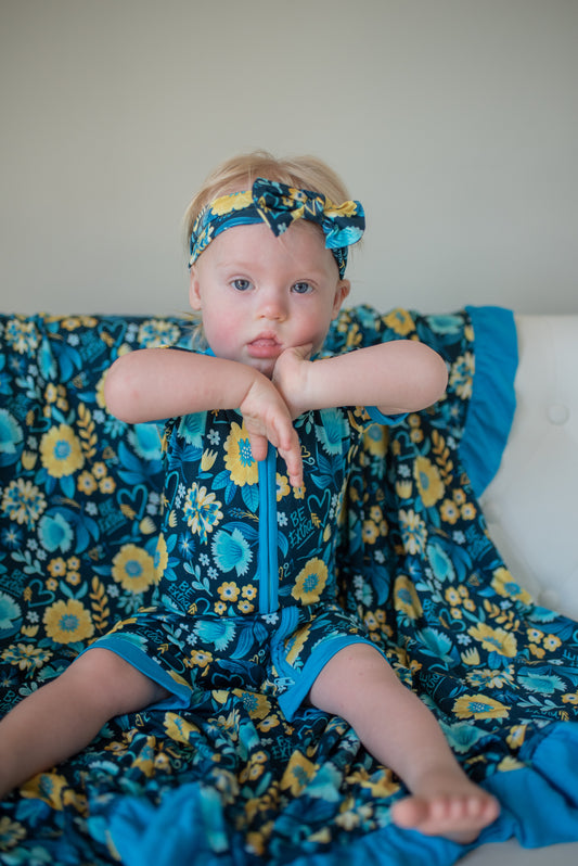 Be Extra Double Layer Toddler Ruffle Bamboo Blanket