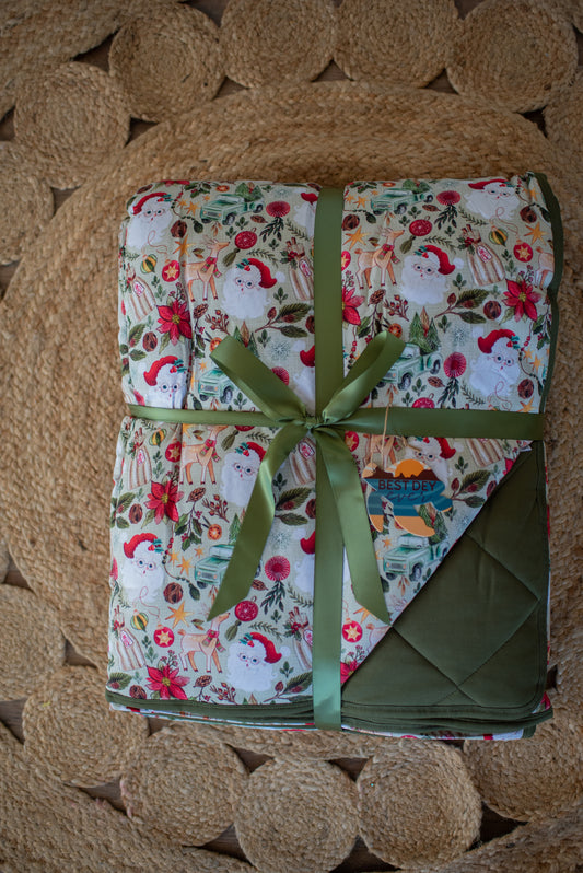 Country Claus Adult Quilted Blanket