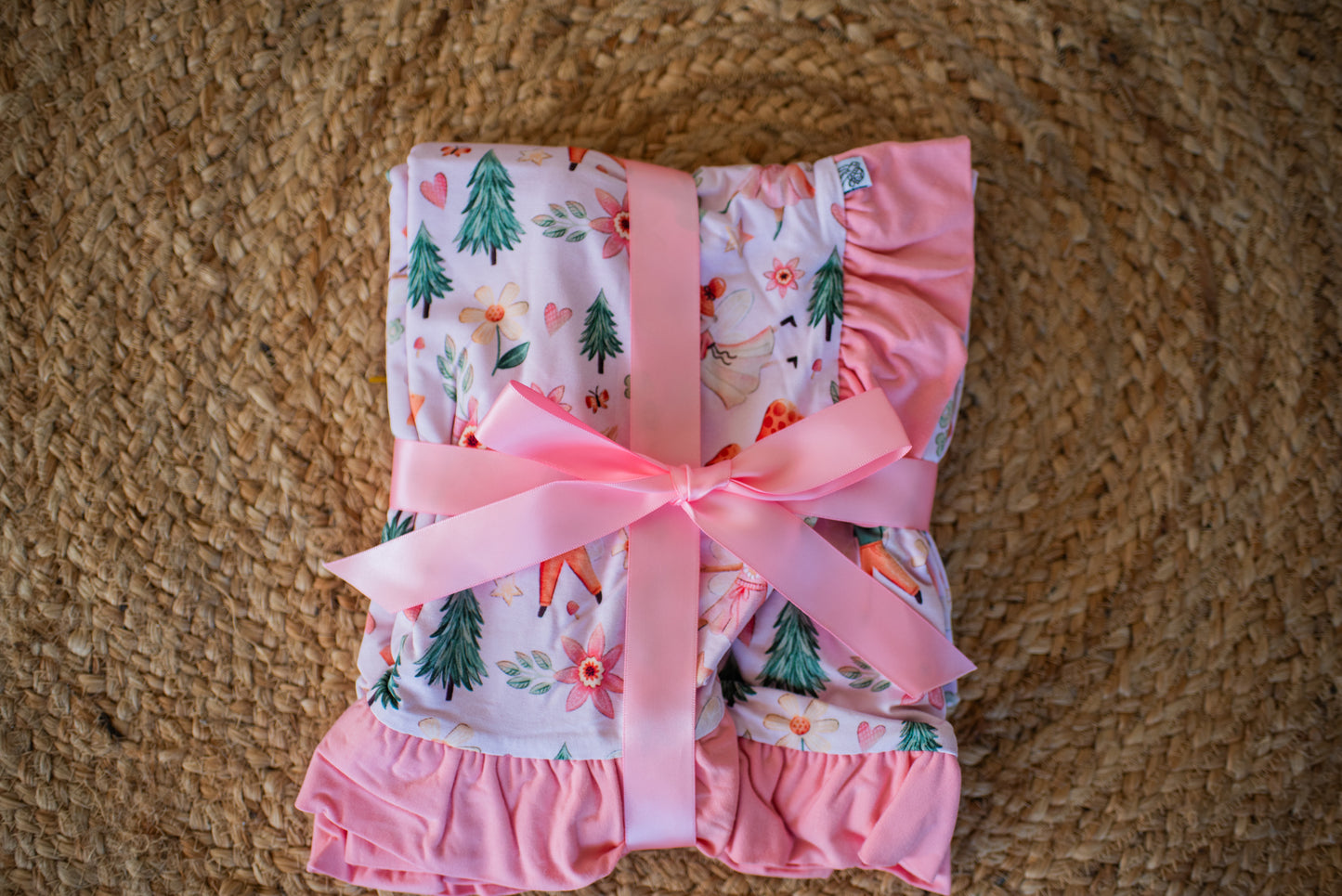 Whimsical Fairy Double Layer Mini Ruffle Bamboo Blanket