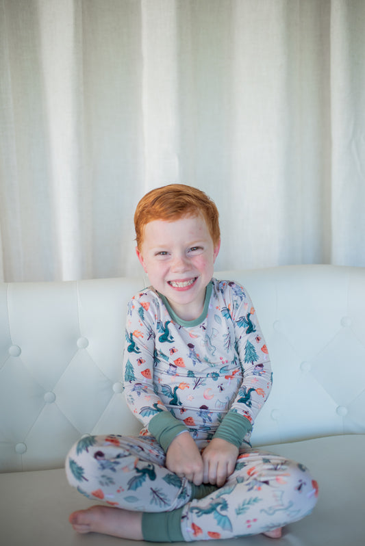 Whimsical Dragon Two-Piece Pants Set