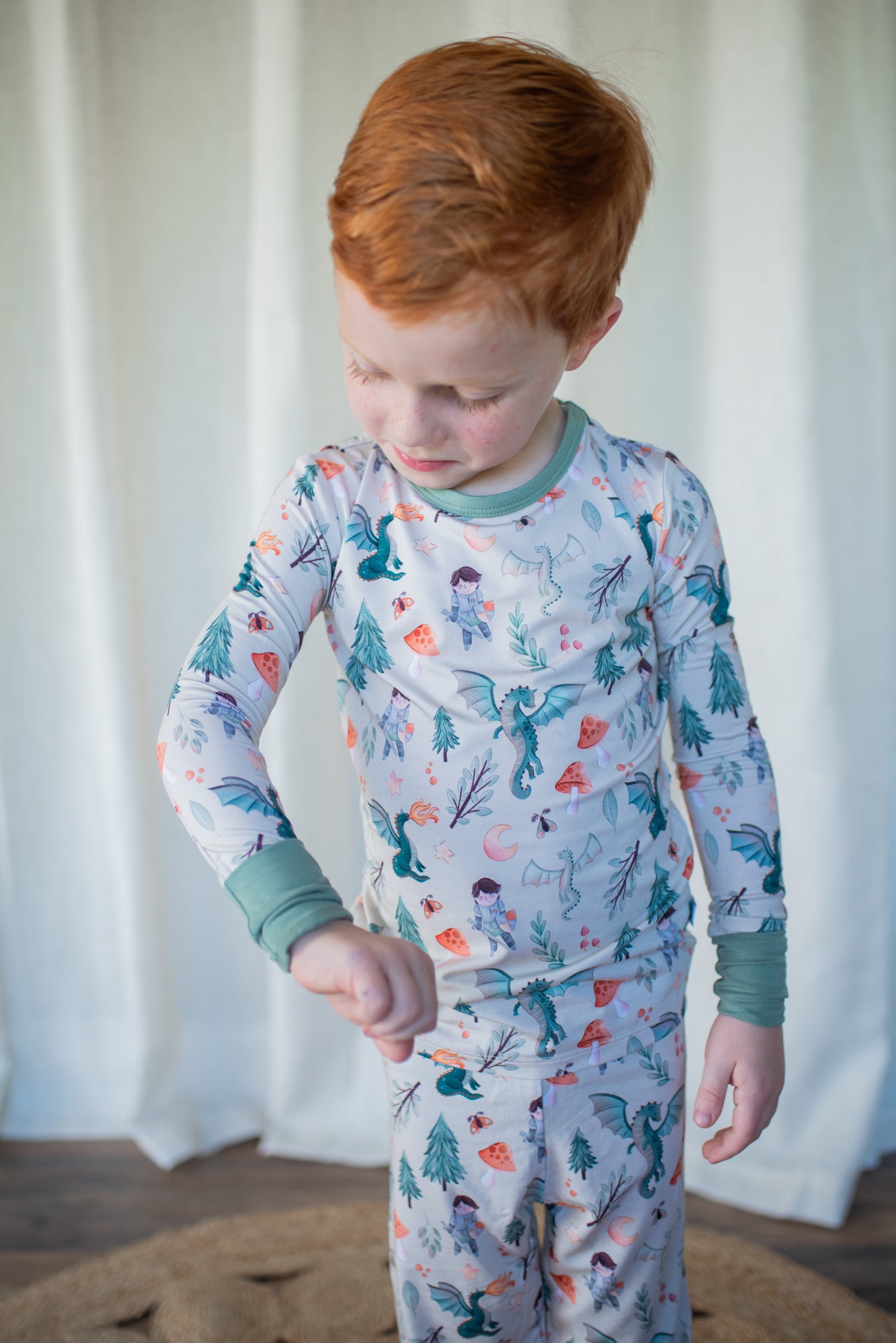 Whimsical Dragon Two-Piece Pants Set