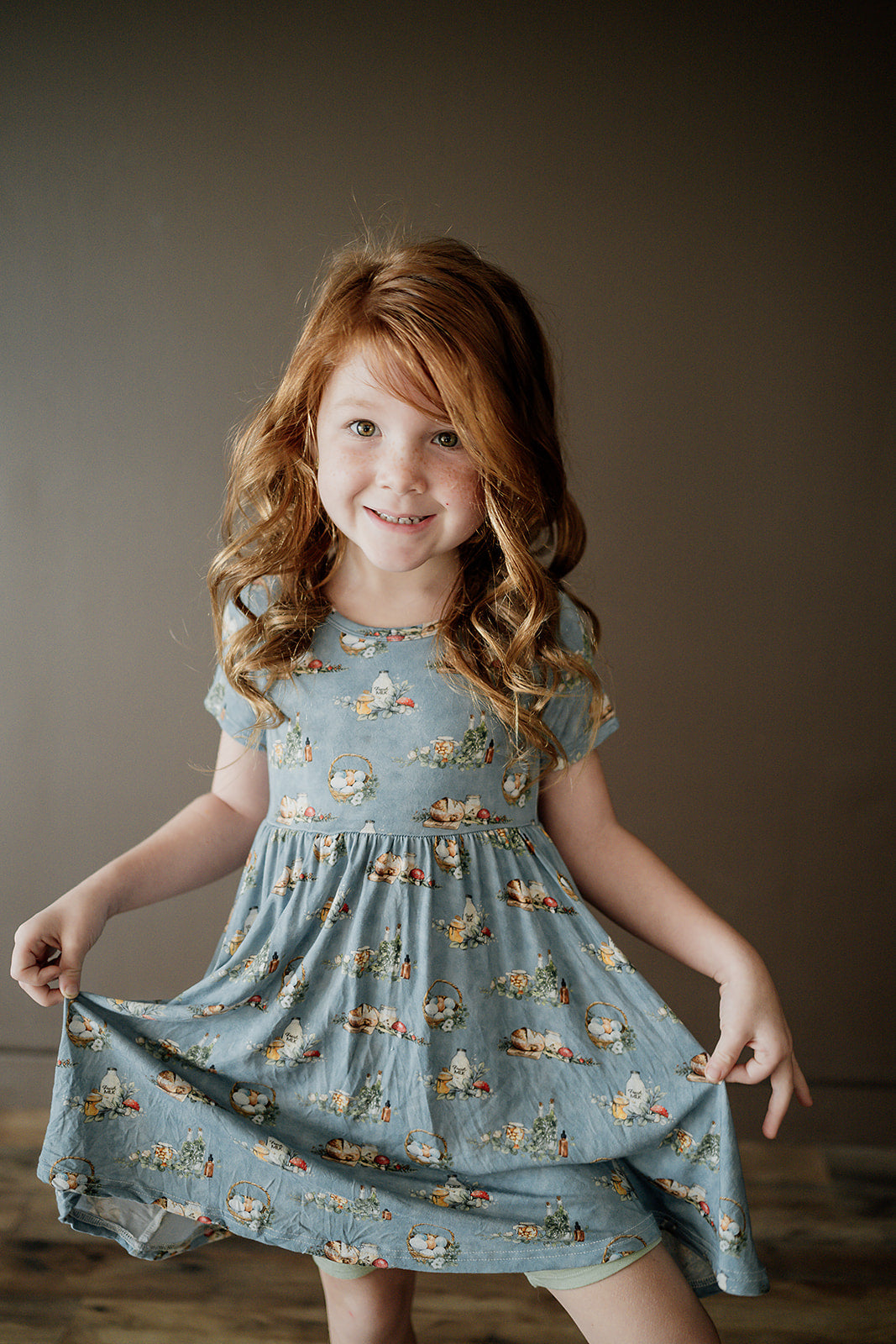 Simply Fresh Two-Piece Daywear Twirl Dress with Biker Shorts